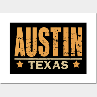 Austin Texas bold vintage Posters and Art